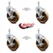 Service Caster 5 Inch High Temp Phenolic Swivel 12mm Threaded Stem Caster Set with Brake SCC-TS20S514-PHSHT-TLB-M1215-4 - alternate 3